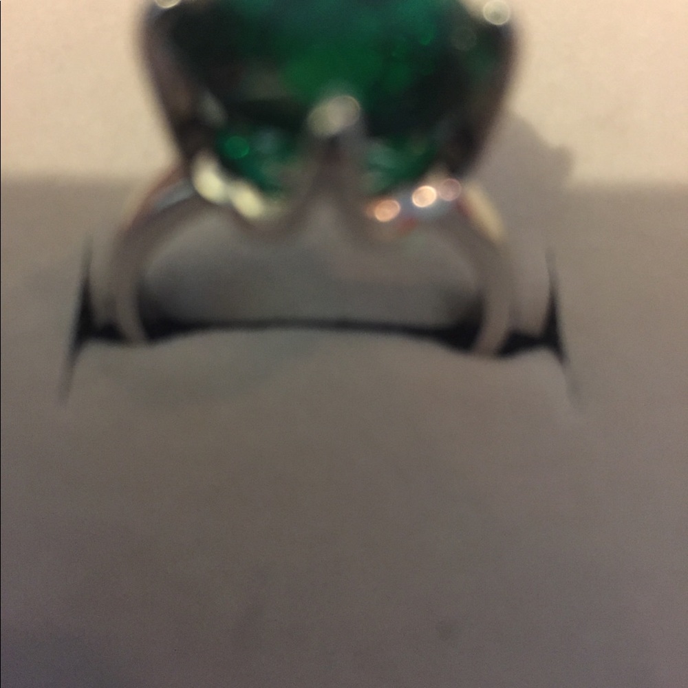 Sterling Silver Emerald Ring